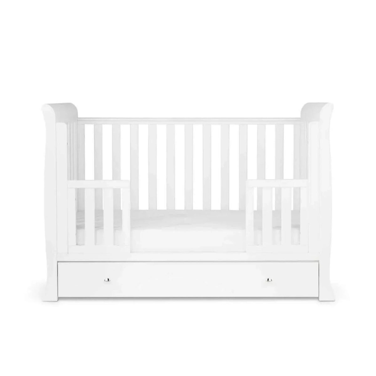 Ickle Bubba Snowdon Mini Cot Bed White - Fibre Mattress