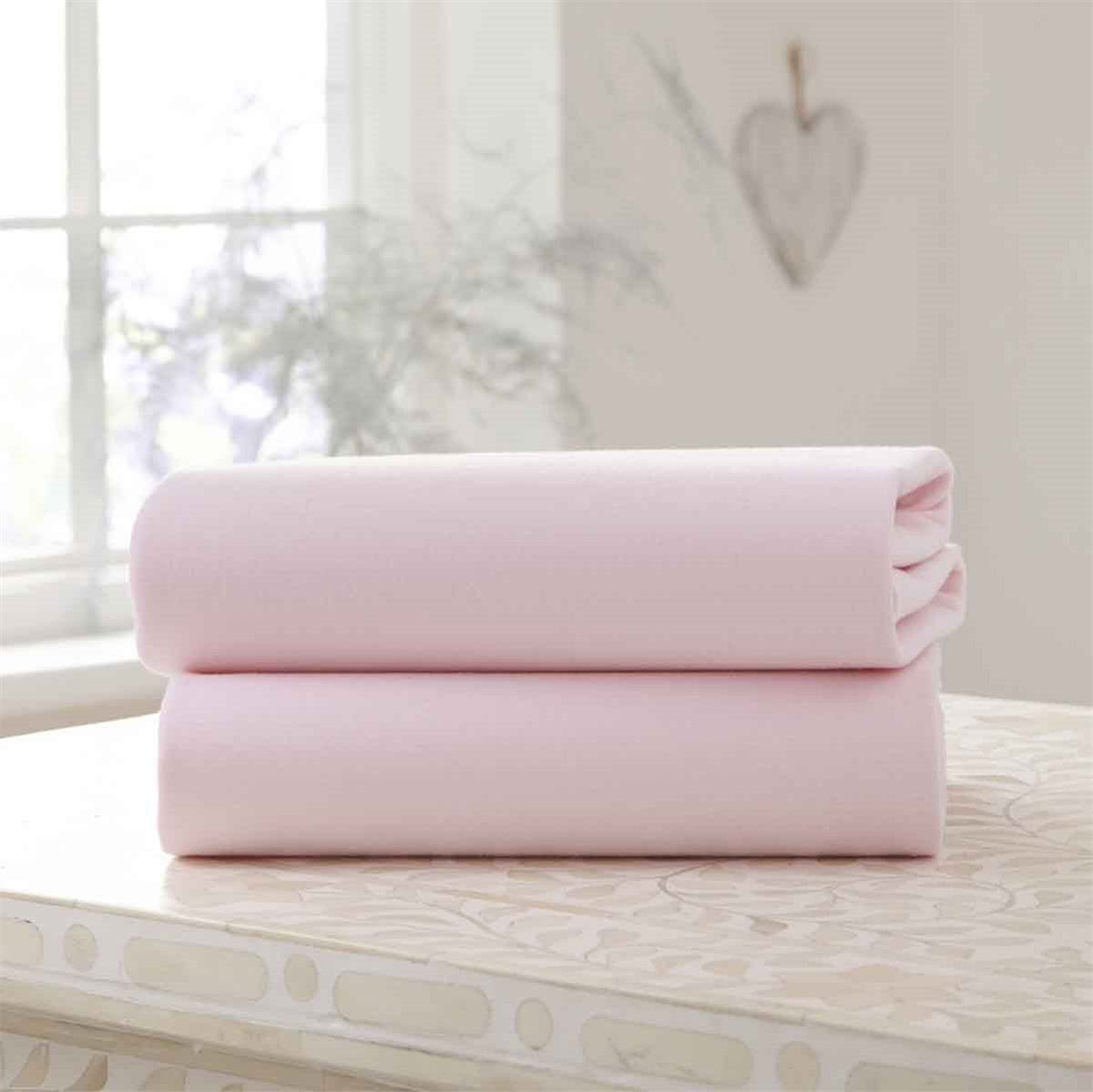 Clair De Lune 2 Cotton Jersey Fitted Cot Bed Sheets, 140 x 70 cm