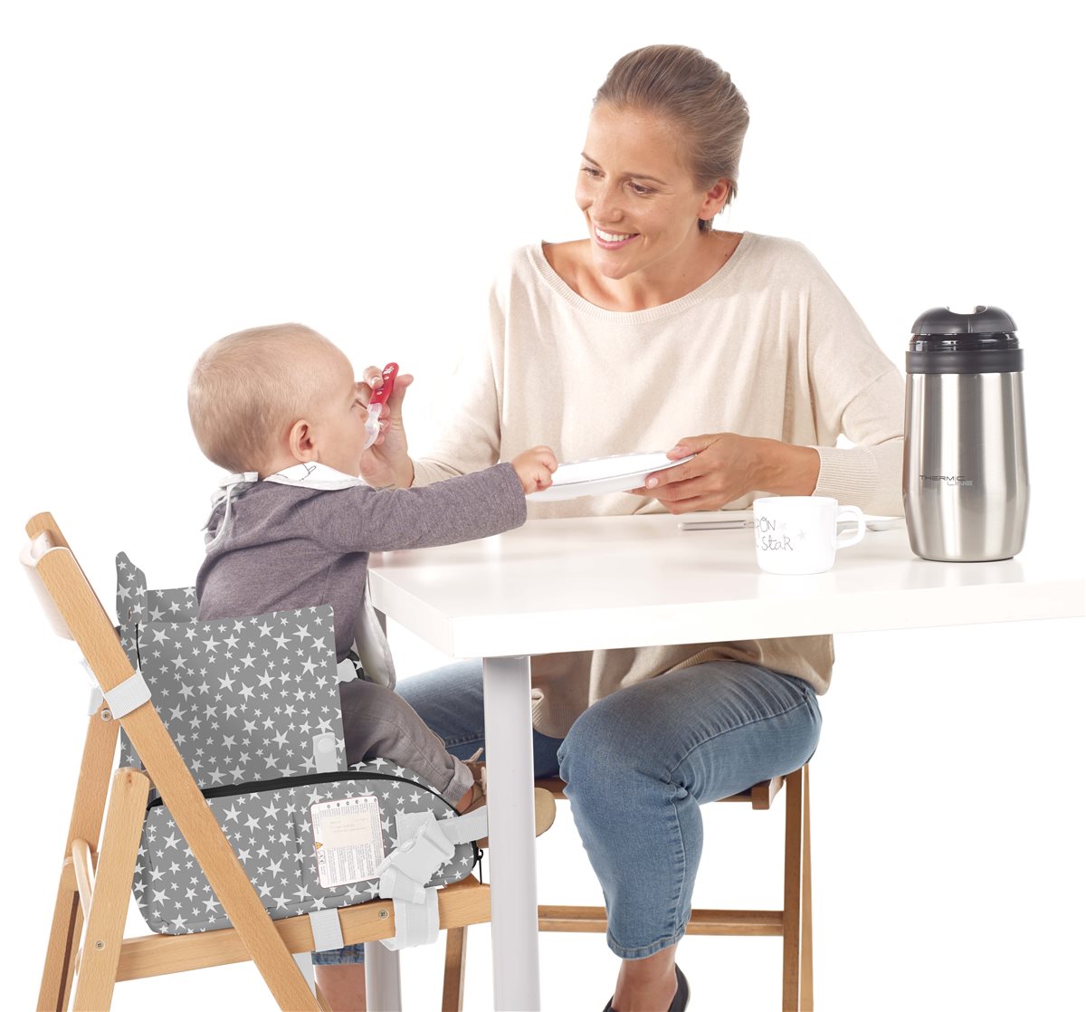 Jane Avant Travel Highchair with Storage, Botanic