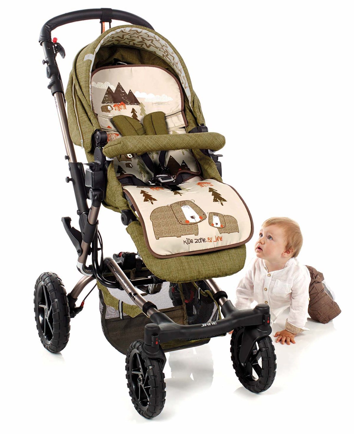 Jane Pushchair Seat Liner with Breathable Aerosleep Technology, Ourson Park