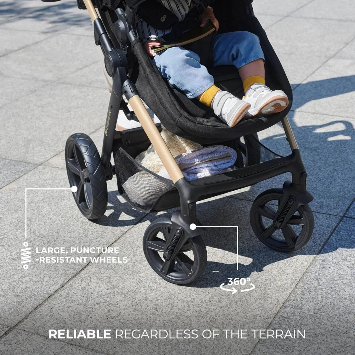 Kinderkraft Moov 2 3-in-1 Travel System - Beige