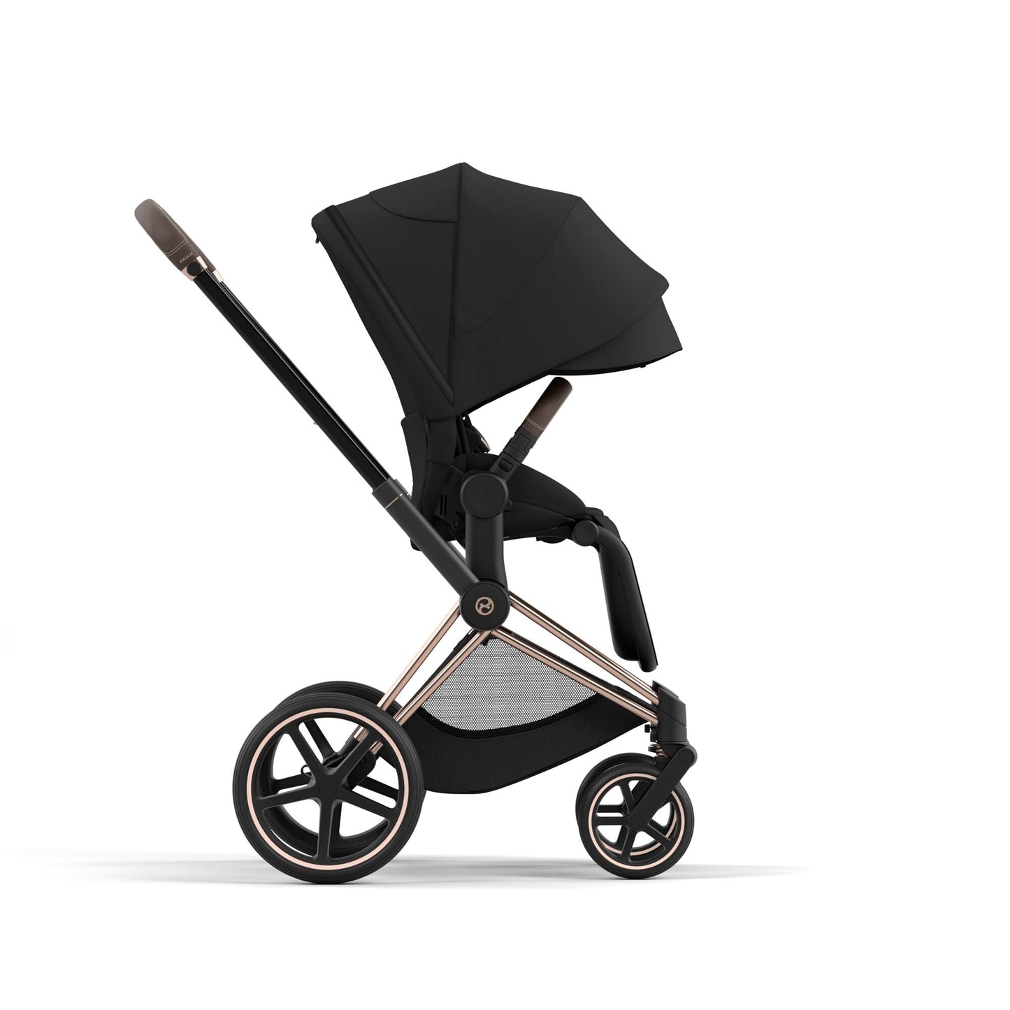 Cybex Priam Pram & Pushchair, Sepia Black on Rose Gold