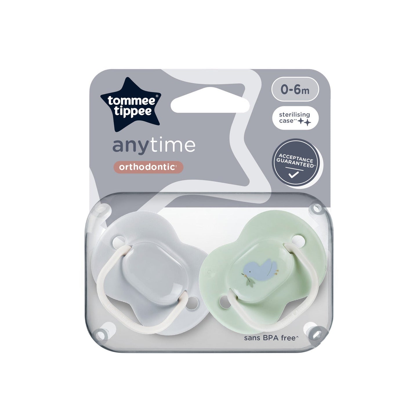 Tommee Tippee  Anytime soothers 0-6 Months (2 pack)