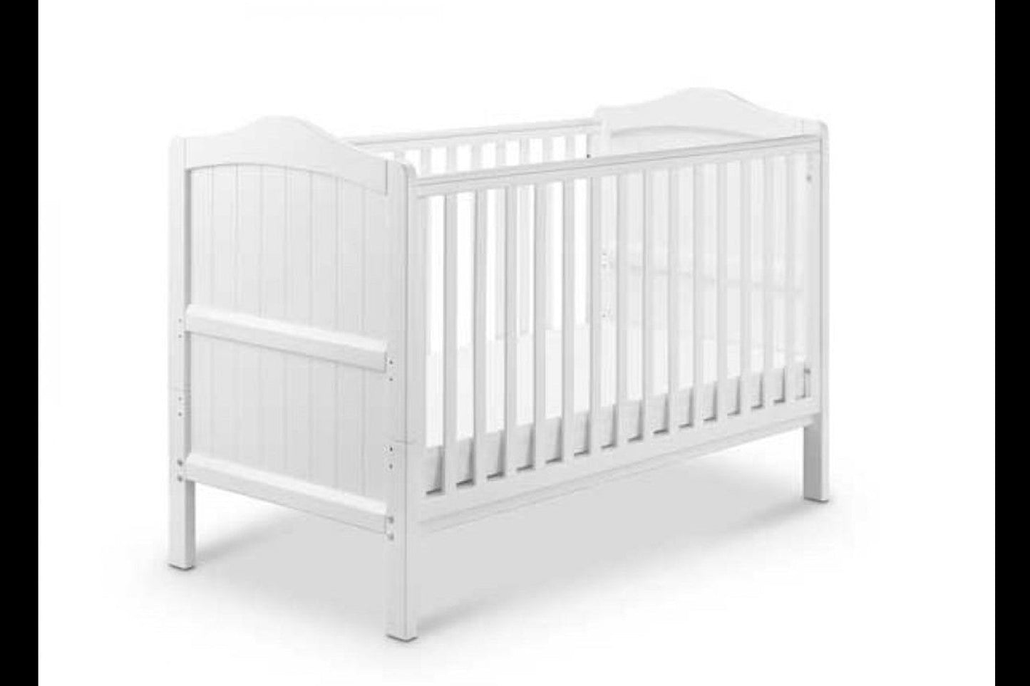 Babylo Exclusive Clara Deluxe 32mm solid wooden ends- cot bed White