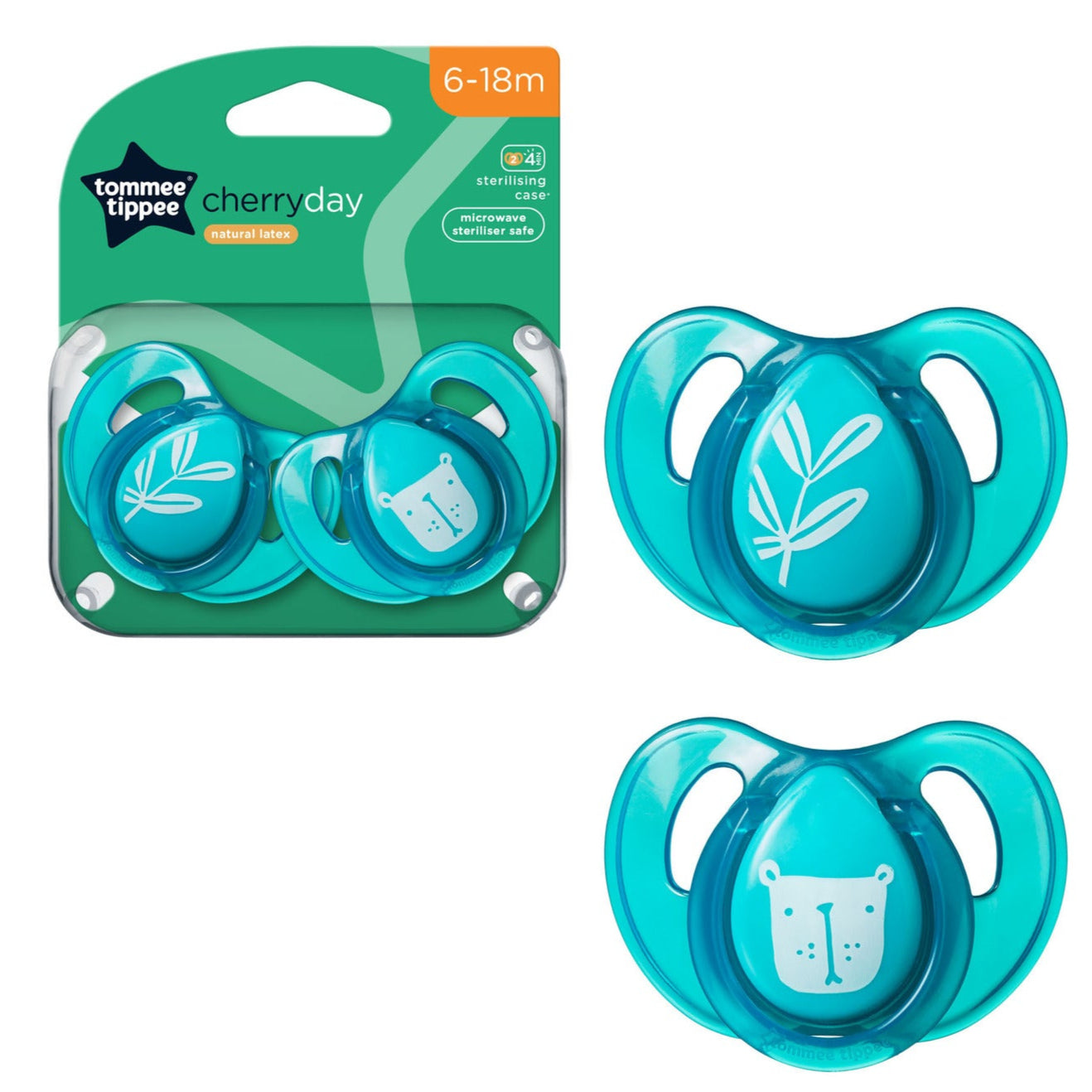 Tommee Tippee 6-18M Cherry day soothers 2 pk