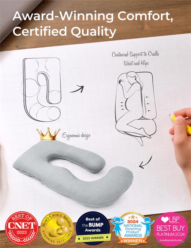 Momcozy U-Shaped Pregnancy Pillow