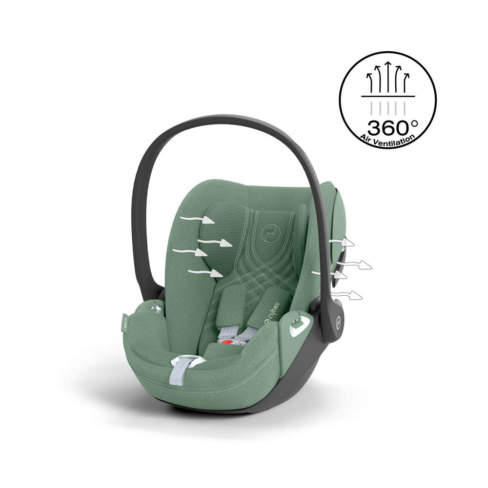 Cybex Cloud T i-Size Baby Car Seat, Leaf Green (Plus)