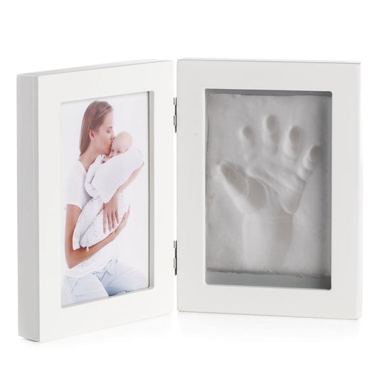 Baby Photo Frame with 2 Segments (Photo and Clay Print for Hand or Footprint)