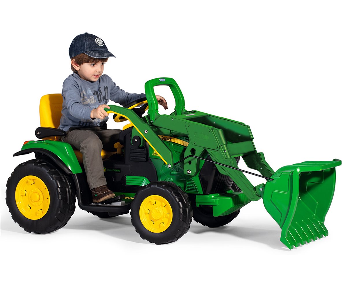 Peg Perego John Deere Ground Loader 12V Tractor with Scoop, 3+ years