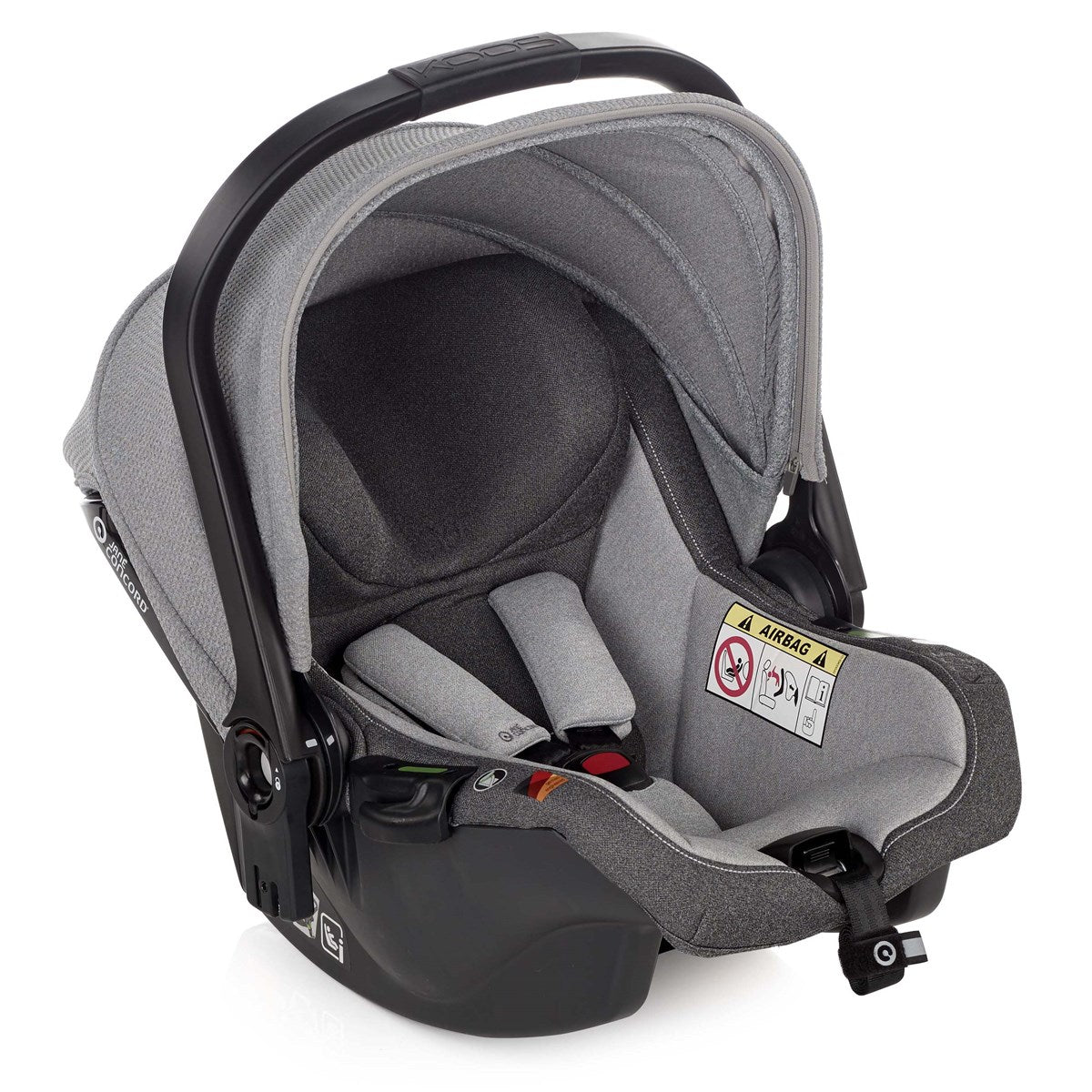 Jané Crosswalk-R All-Terrain Travel System with Sweet Carrycot & Koos iSize R1, Tech Mouse / Black Grey