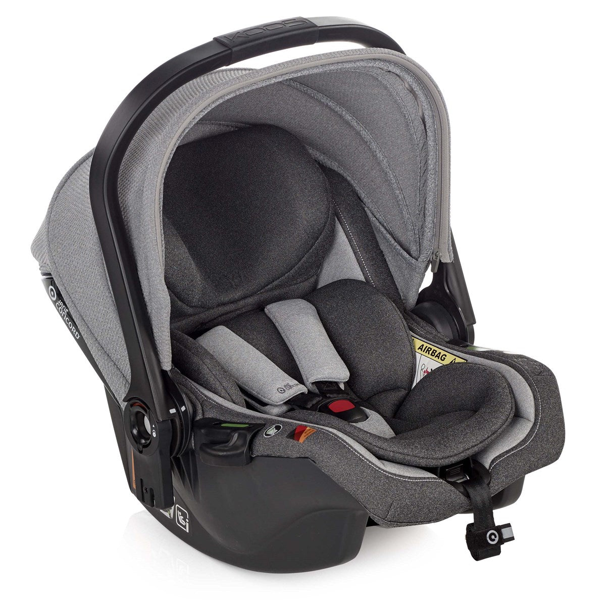 Jané Crosswalk-R All-Terrain Travel System with Sweet Carrycot & Koos iSize R1, Tech Mouse / Black Grey
