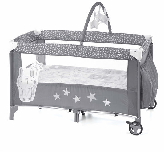 Jane Duo Level Travel Cot & Toys, Stars