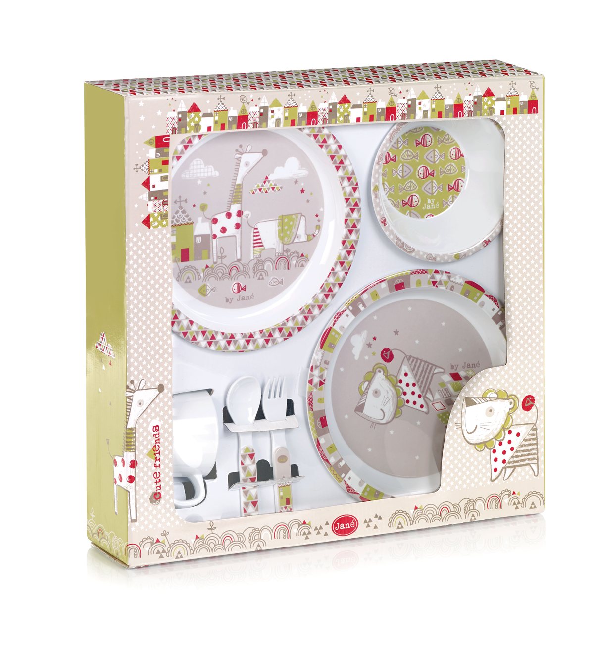 Jane Microwave Crockery Set, 6 piece, Tangram II