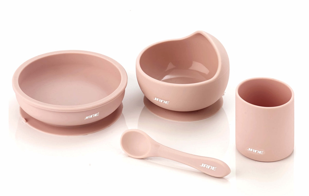 4-Piece LFGB Certified Silicone Dinner Set for Children