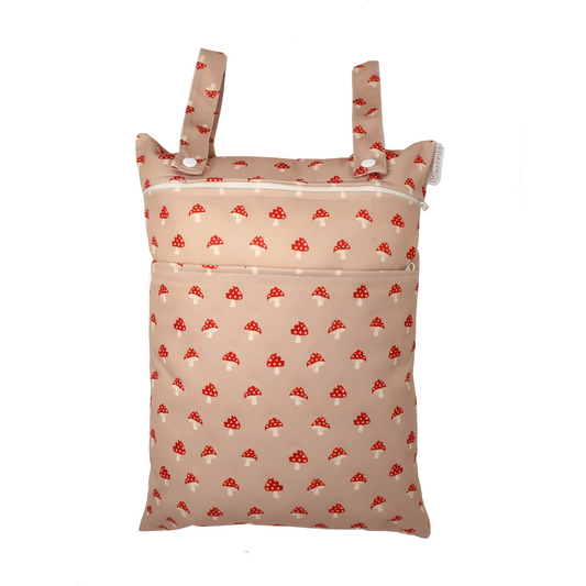 Out & About Double Pocket Nappy Wet Bag - Toadstool