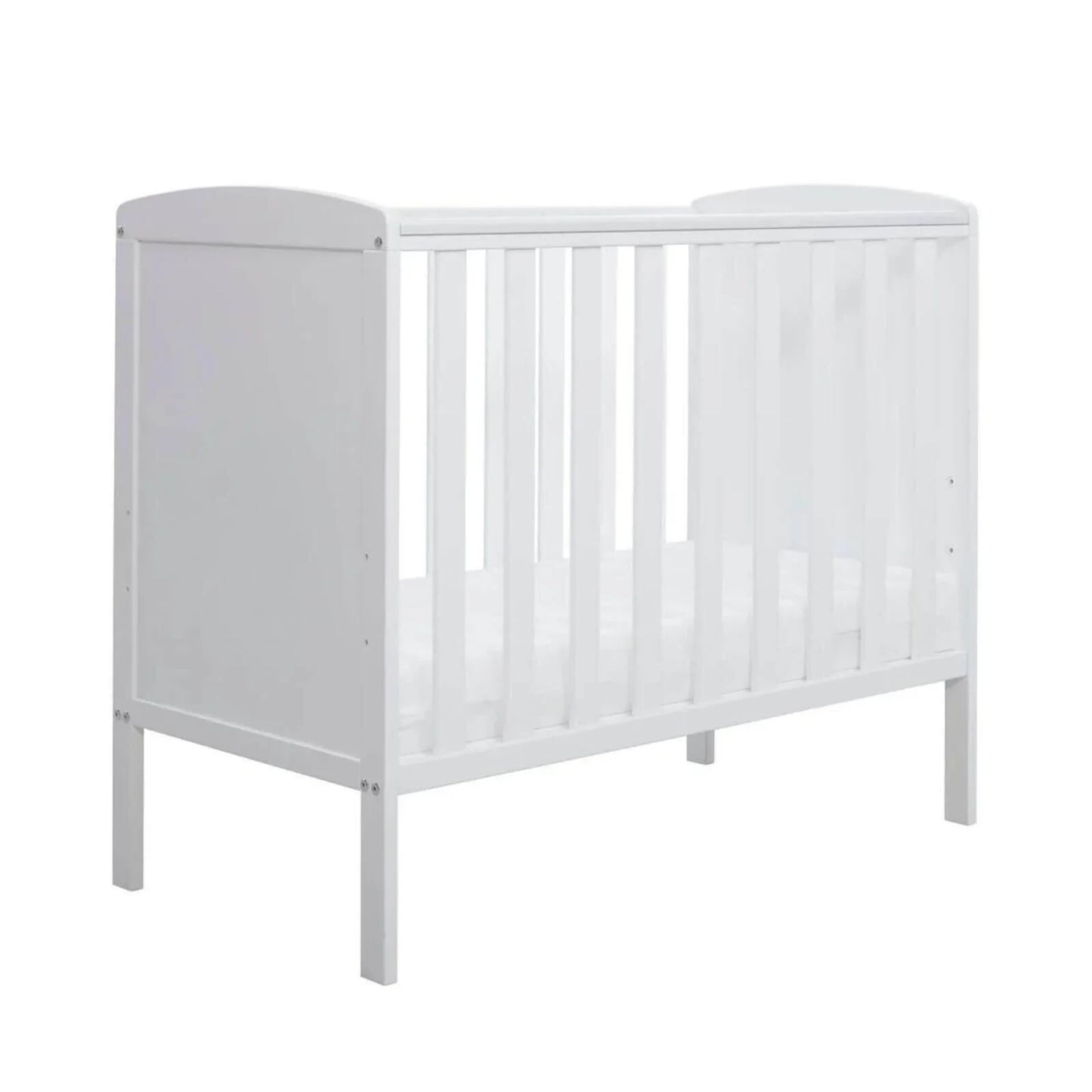 Ickle Bubba Coleby Space Saver Cot White - Premium Pocket Sprung Mattress