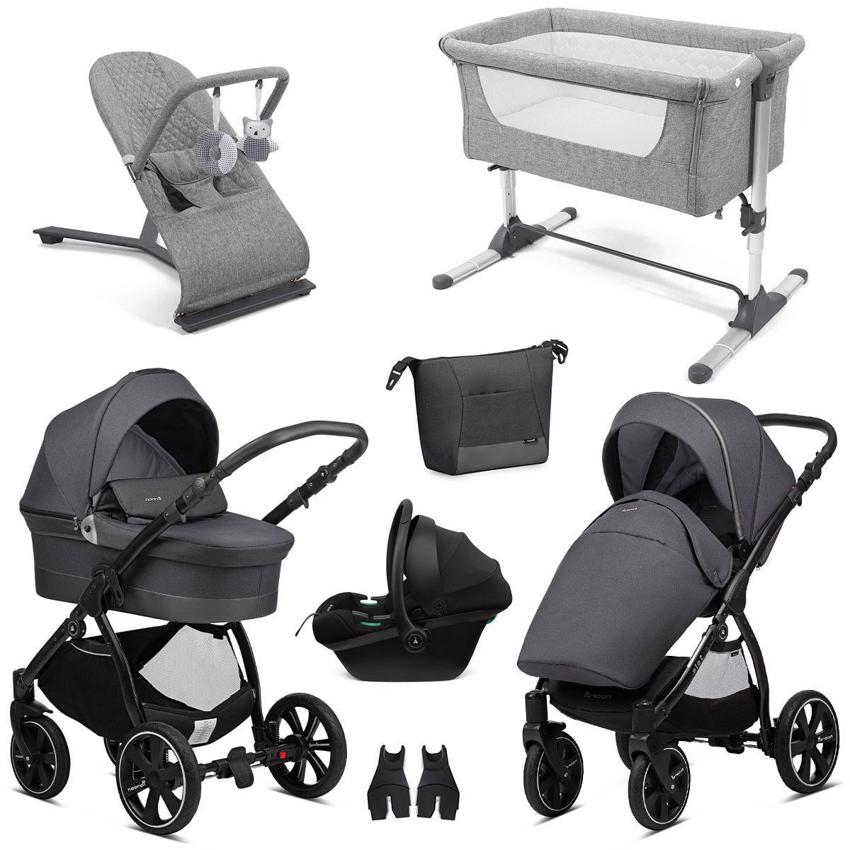 Noordi Sole Go Nursery & Travel System Bundle, Black