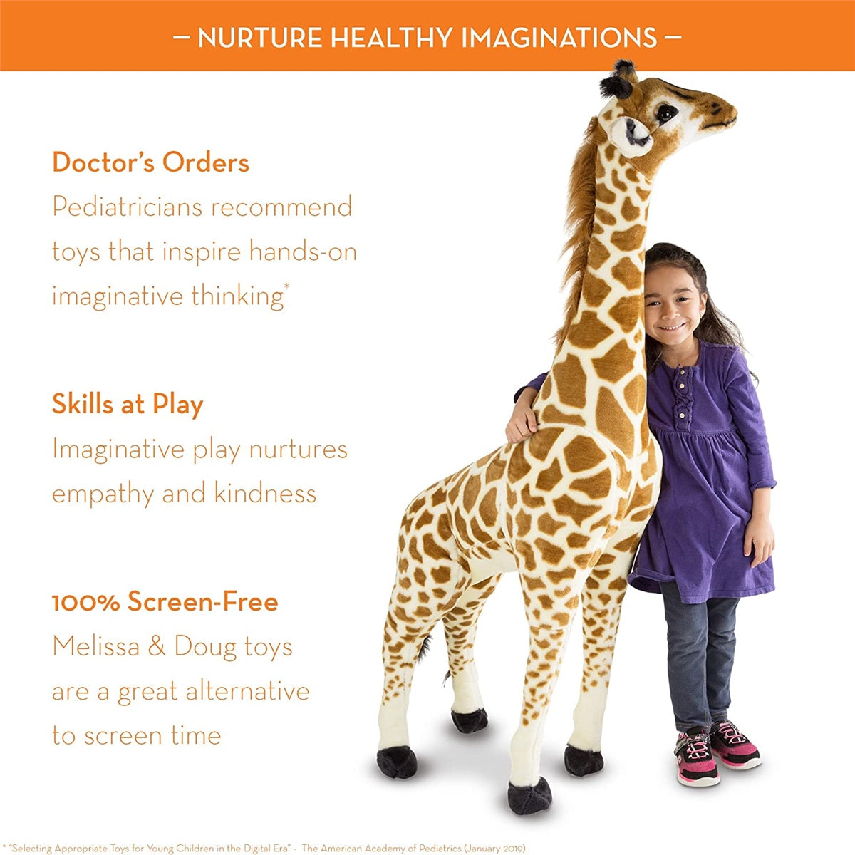 Melissa & Doug Giant Giraffe Plush Soft Toy