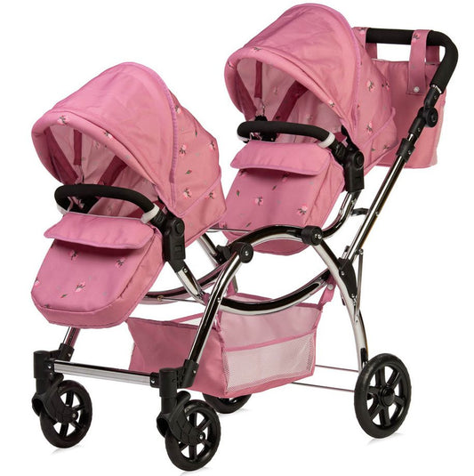 Roma Darcie Twin Dolls Pram, Pink