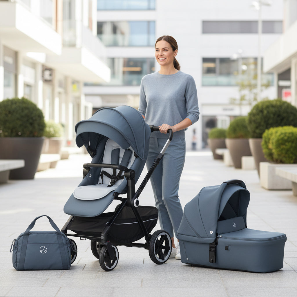 Jane Crosslight 3, 3-in-1 Travel System with Sweet Carrycot & Koos iSize Car Seat Bundle