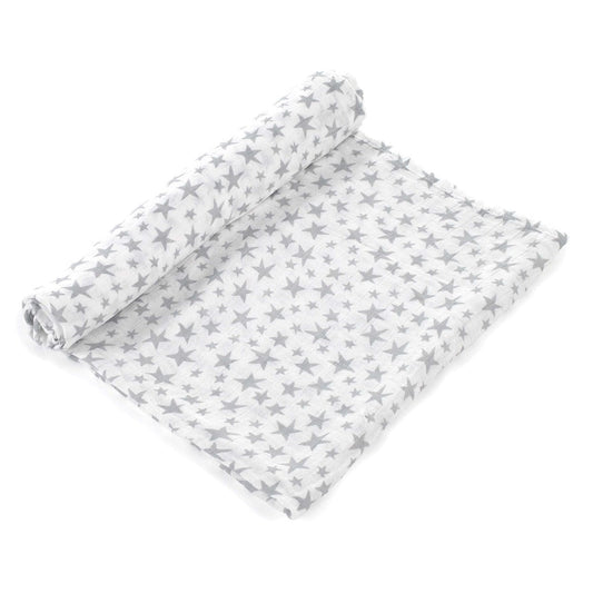 Extra Large Bamboo Muslin Cloths For Baby, 120 x 120 cm, star