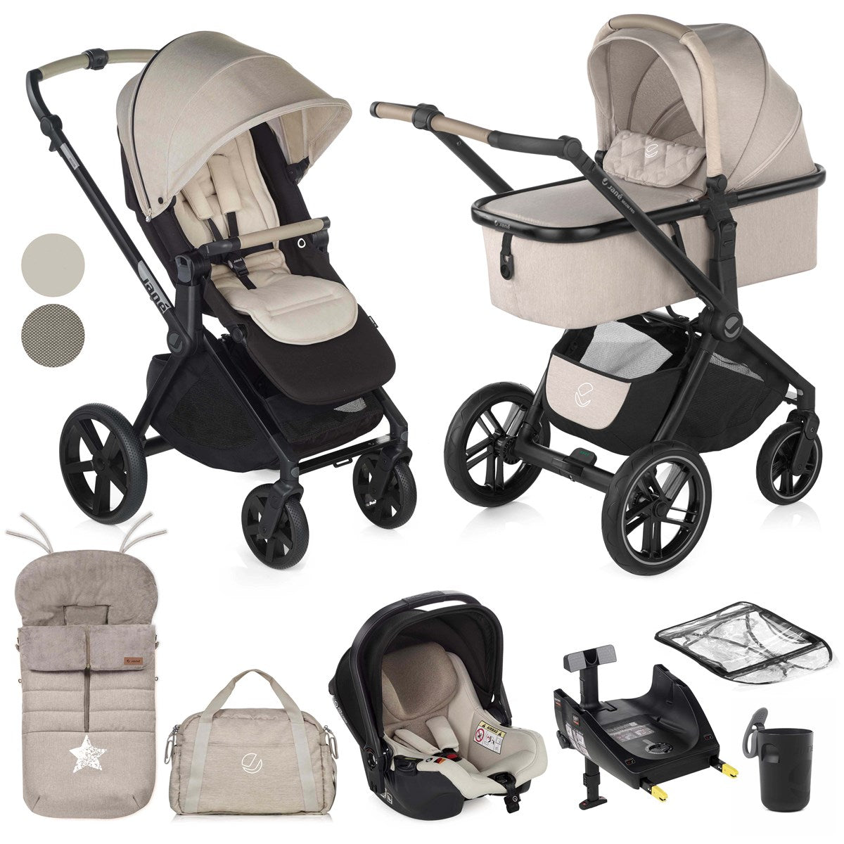Jane Muum-4 + Micro Pro + Koos iSize, 10 Piece Travel System Bundle