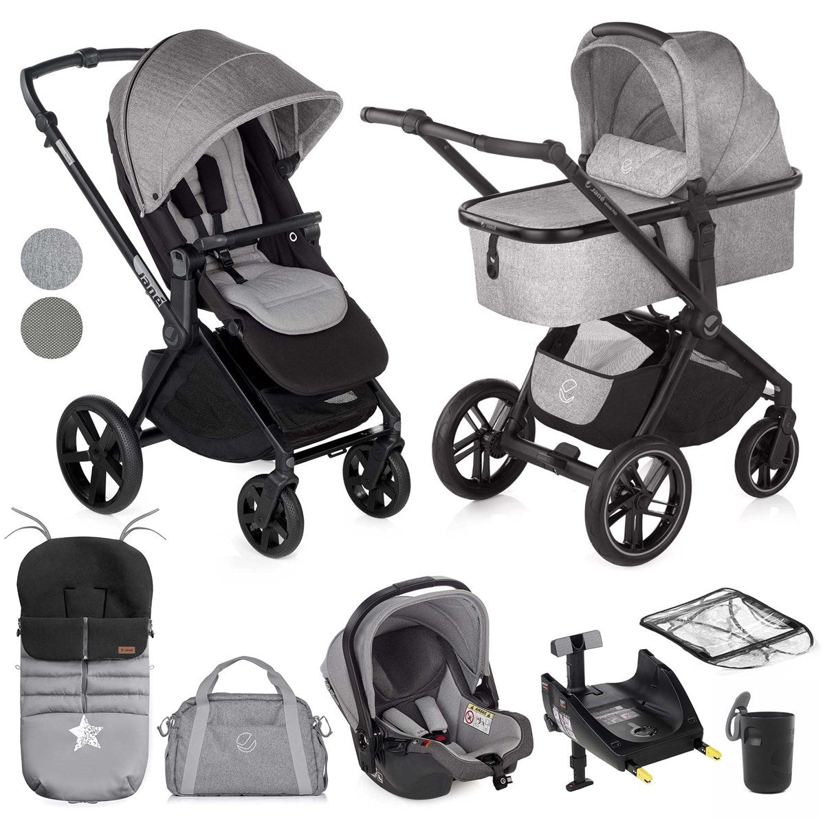 Jane Muum-4 + Micro Pro + Koos iSize, 10 Piece Travel System Bundle
