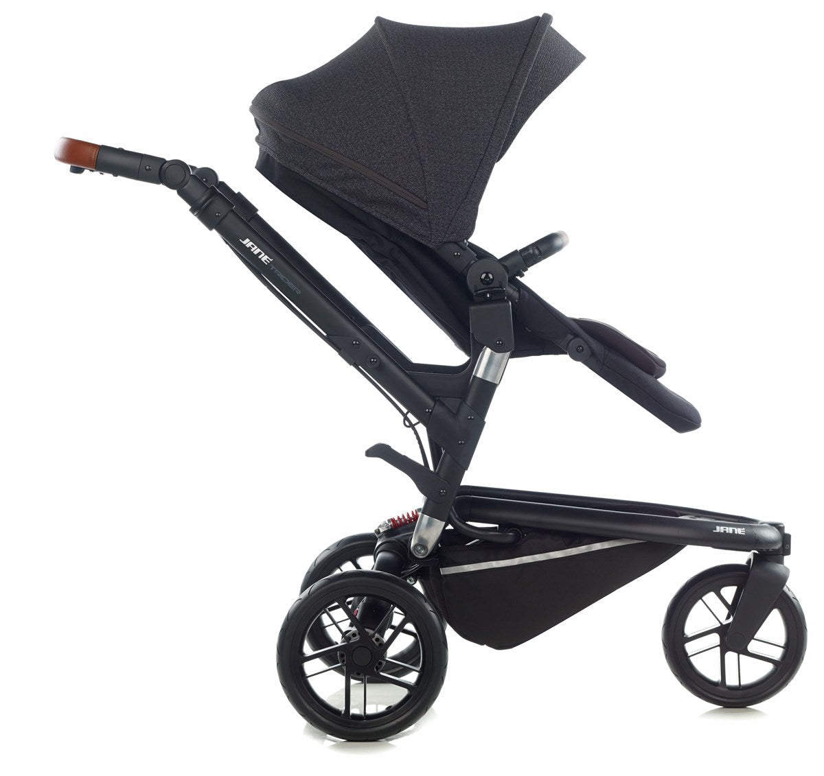 Jané Trider + Transporter Plus Carrycot, Cold Black