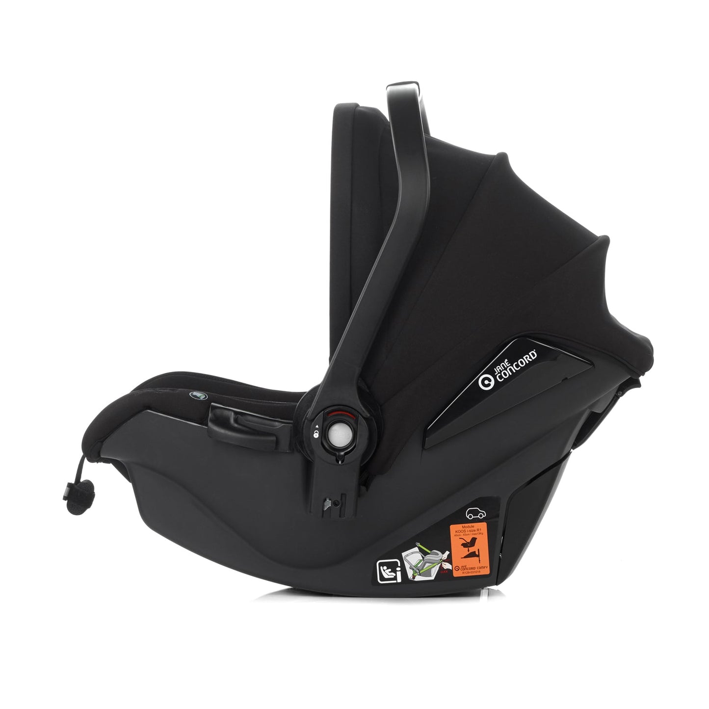 Jané Crosswalk-R All-Terrain Travel System with Sweet Carrycot & Koos iSize R1, Tech Mouse / Black Grey