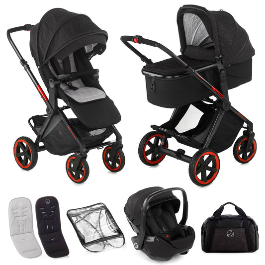Jané Crosslight Pro Carbon 3in1 Travel System with Lie-Flat Kombibaby Car Seat