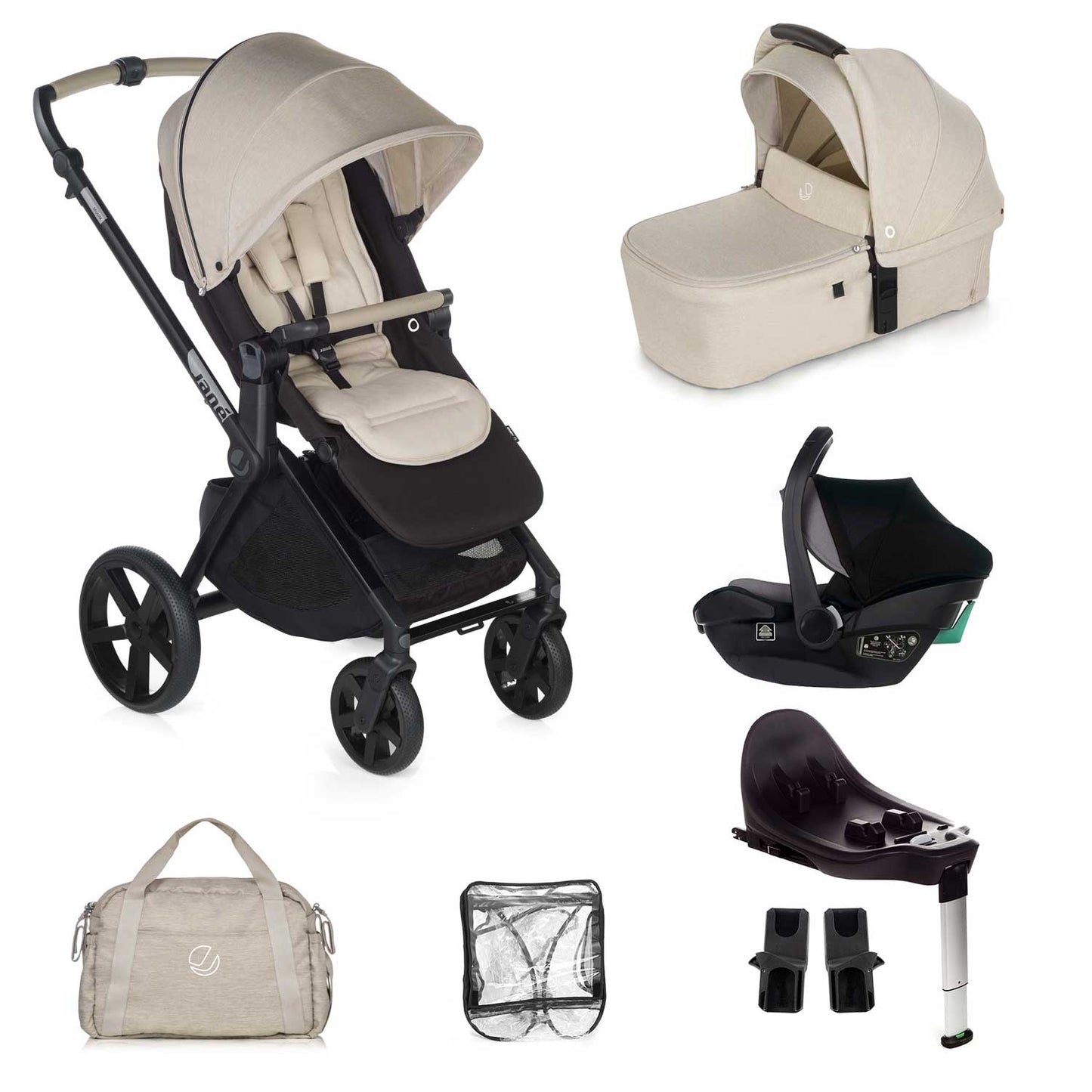 Jane Muum-4 Travel Carrier Car Seat Bundle