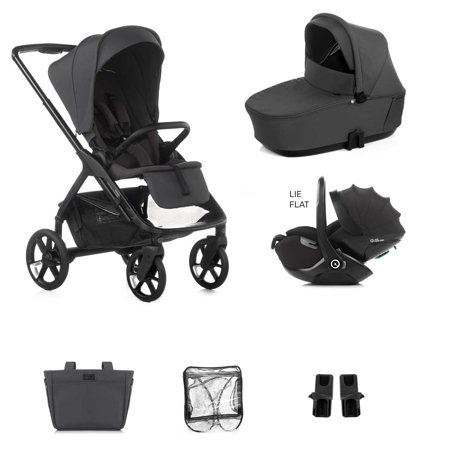 Jane Keep 3in1 + Sleep Carrycot + Kombibaby Lie-Flat 360 Baby Car Seat Bundle
