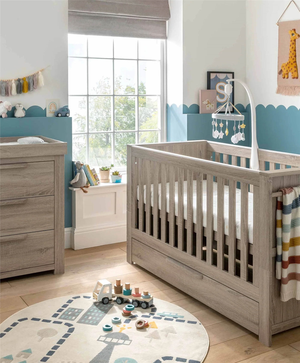 Mamas & Papas Franklin 2 Piece Cotbed Set with Dresser Changer