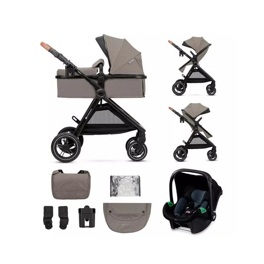 Kinderkraft Esme 3-in-1 Travel System with Mink Pro Car Seat - Sand Beige