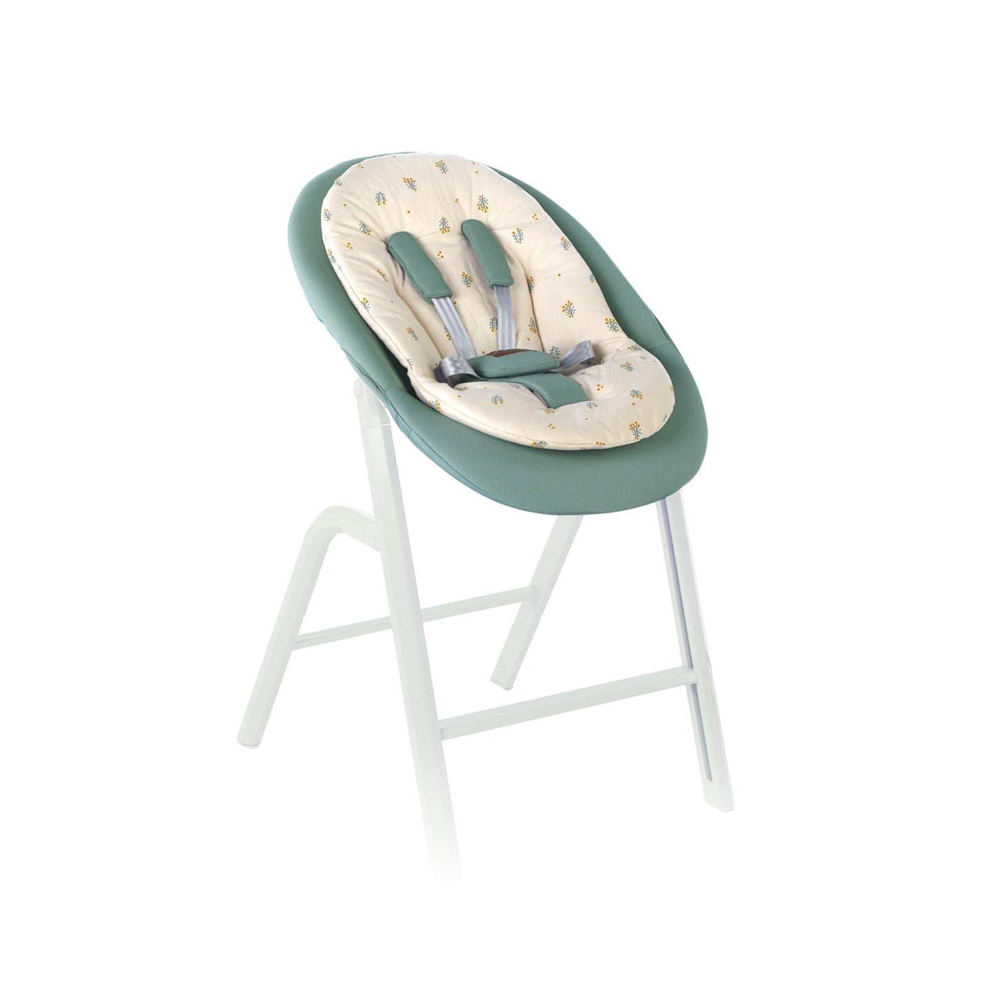 Jane Noah Highchair + Rocker Kit for Newborns – Convertible Beechwood Chair from birth to Adulthood, Botanic