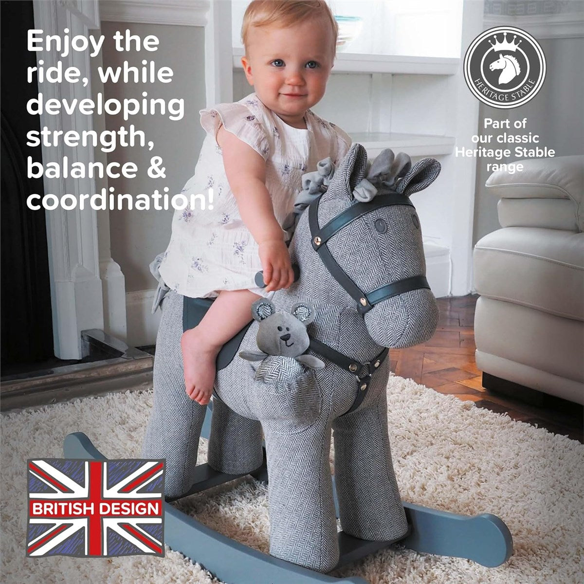 Little Bird Told Me Stirling & Mac Rocking Horse, 12 months+
