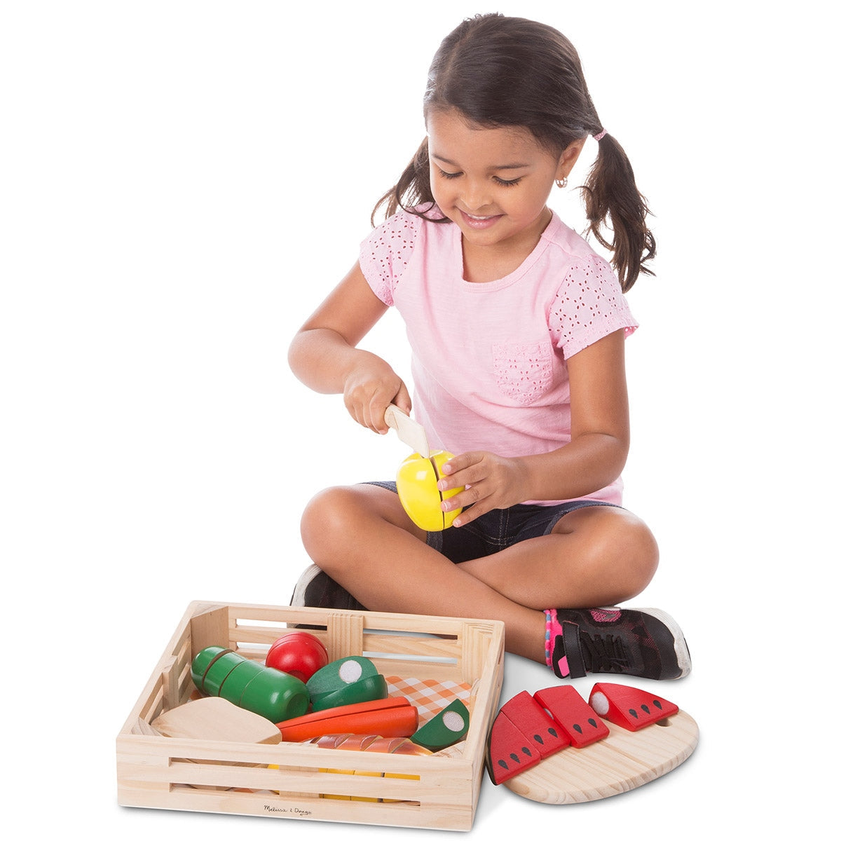 Melissa & Doug Wooden Cutting Foods Toy Set