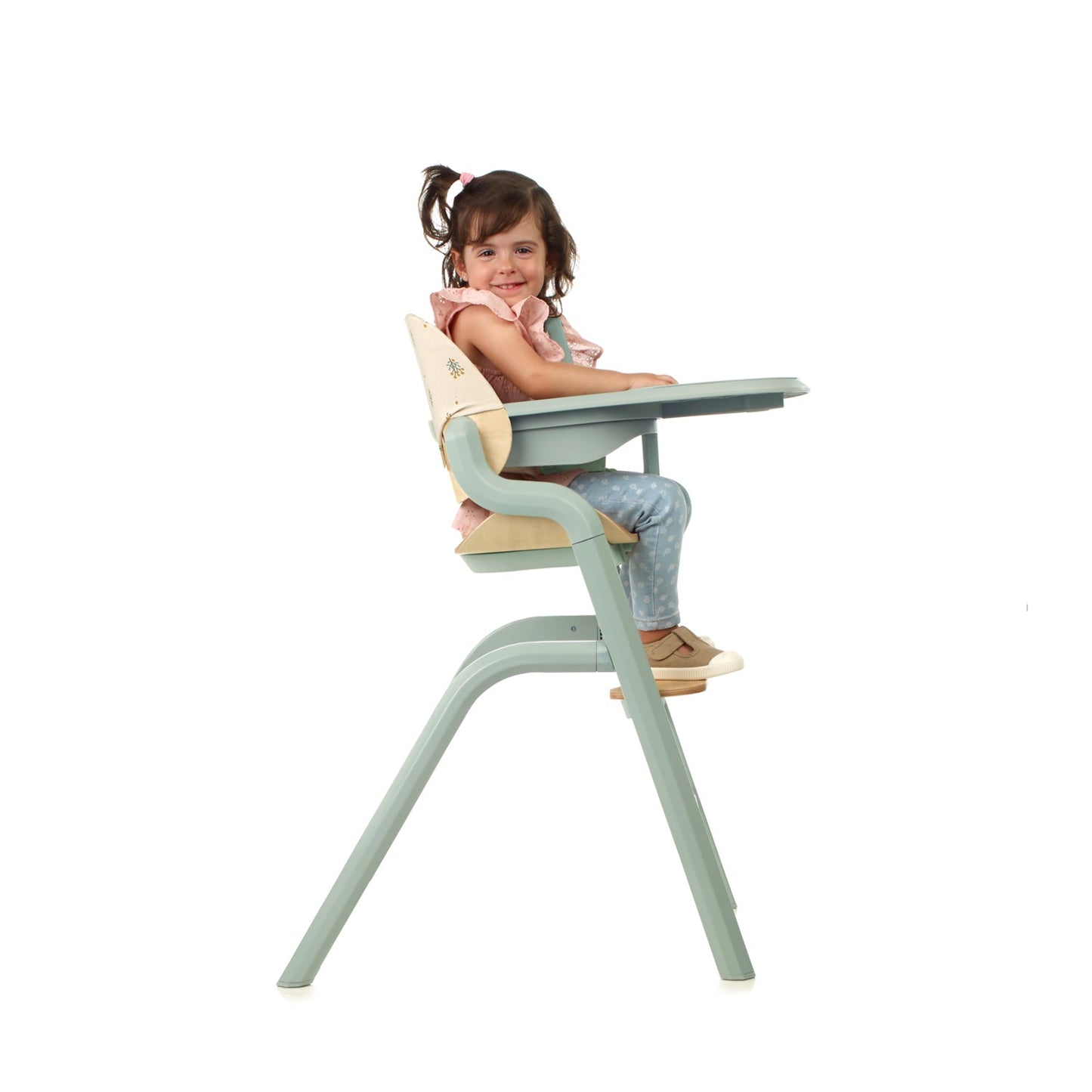 Jane Noah Highchair + Rocker Kit for Newborns – Convertible Beechwood Chair from birth to Adulthood, Botanic