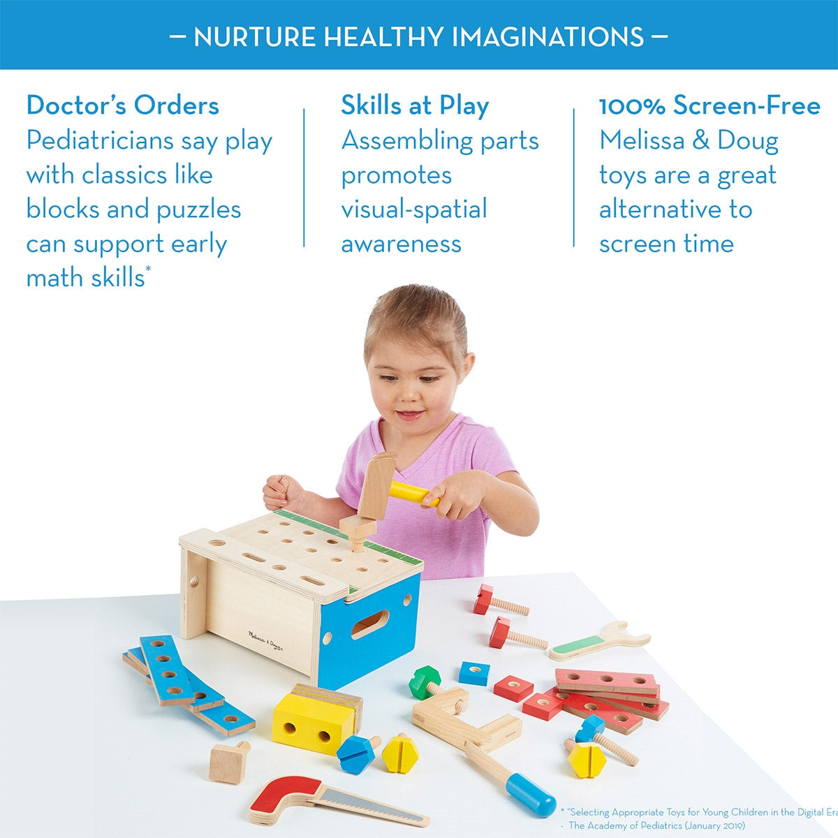 Melissa & Doug Hammer & Saw Tool Bench Playset