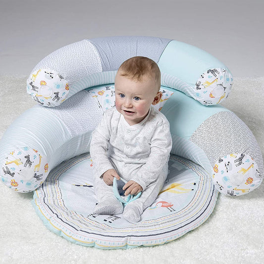 BabyZee Safari Sit Me Up Baby Seat & Playmat – 2-in-1 Baby Nest Support Seat 0m+