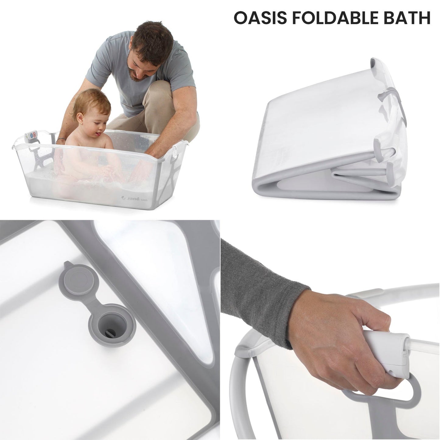 Jane Oasis Foldable Baby Bath & Stand Bundle