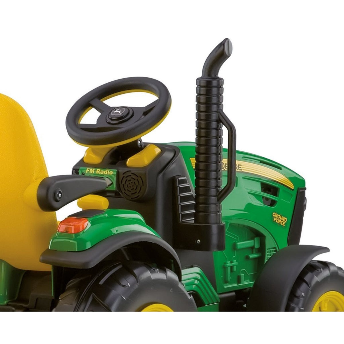 Peg Perego John Deere Ground Force + Trailer + Construction Outfit, 12V