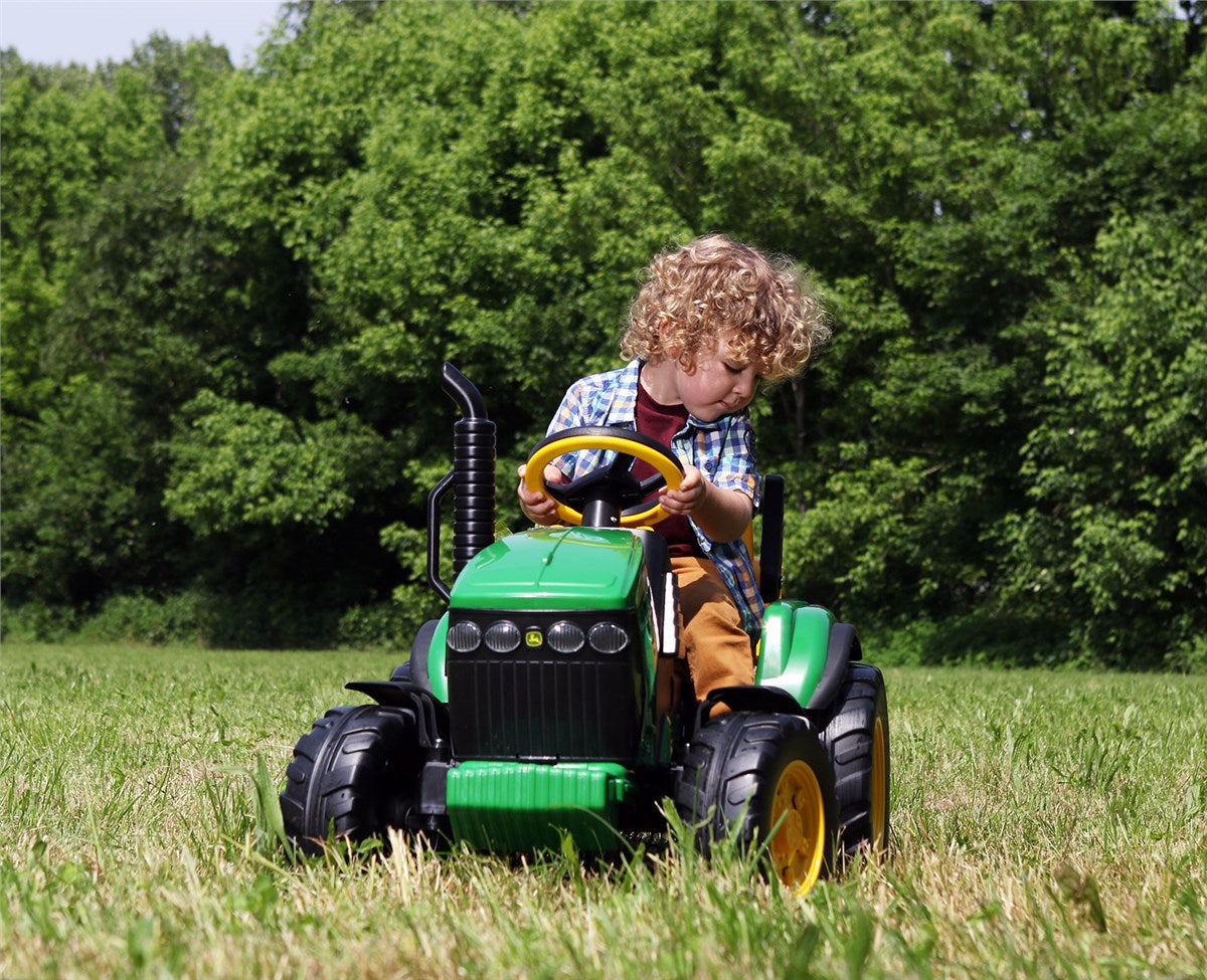 Peg Perego John Deere Ground Force + Trailer + Construction Outfit, 12V