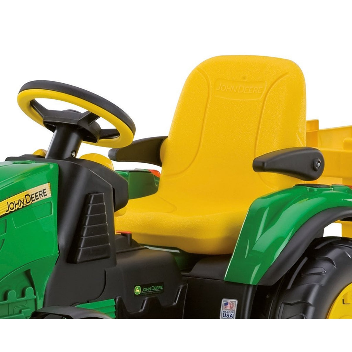 Peg Perego John Deere Ground Force + Trailer + Construction Outfit, 12V
