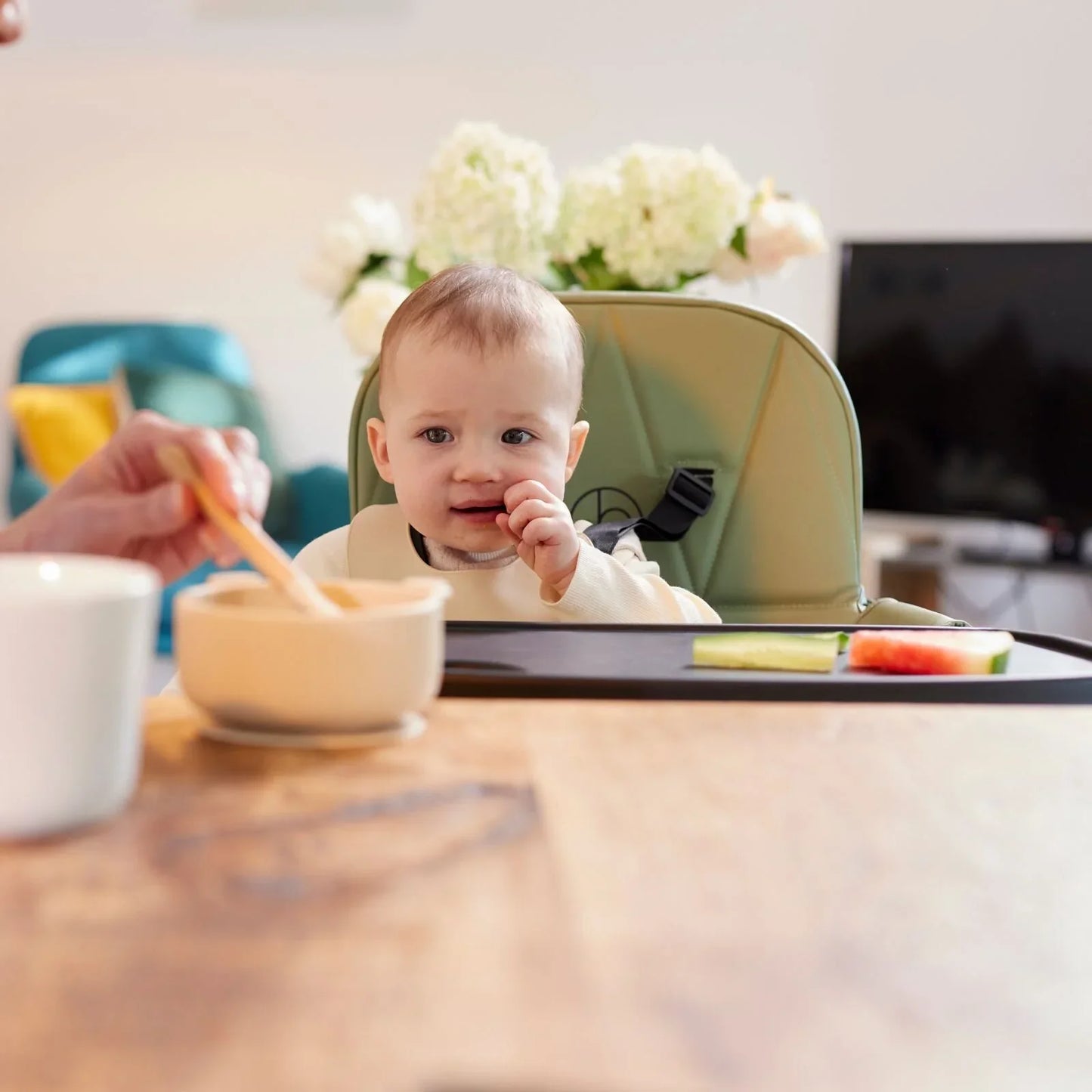Ickle Bubba Flip Magic Fold Highchair - Sage Green