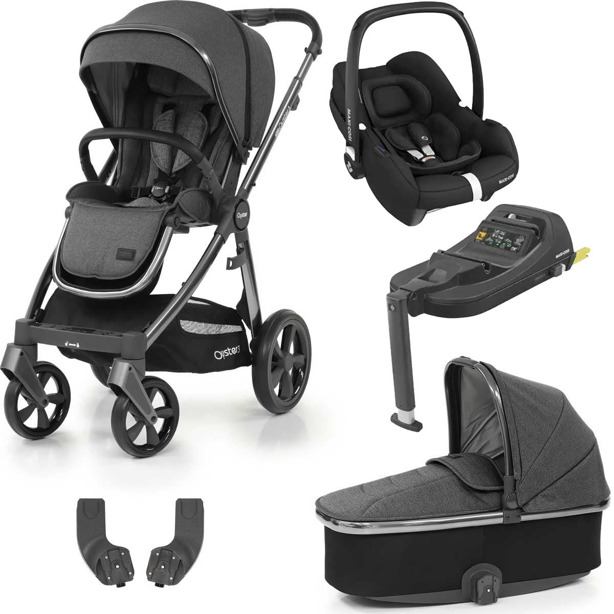 BabyStyle Oyster 3 Essential Cabriofix i-Size Bundle, Fossil