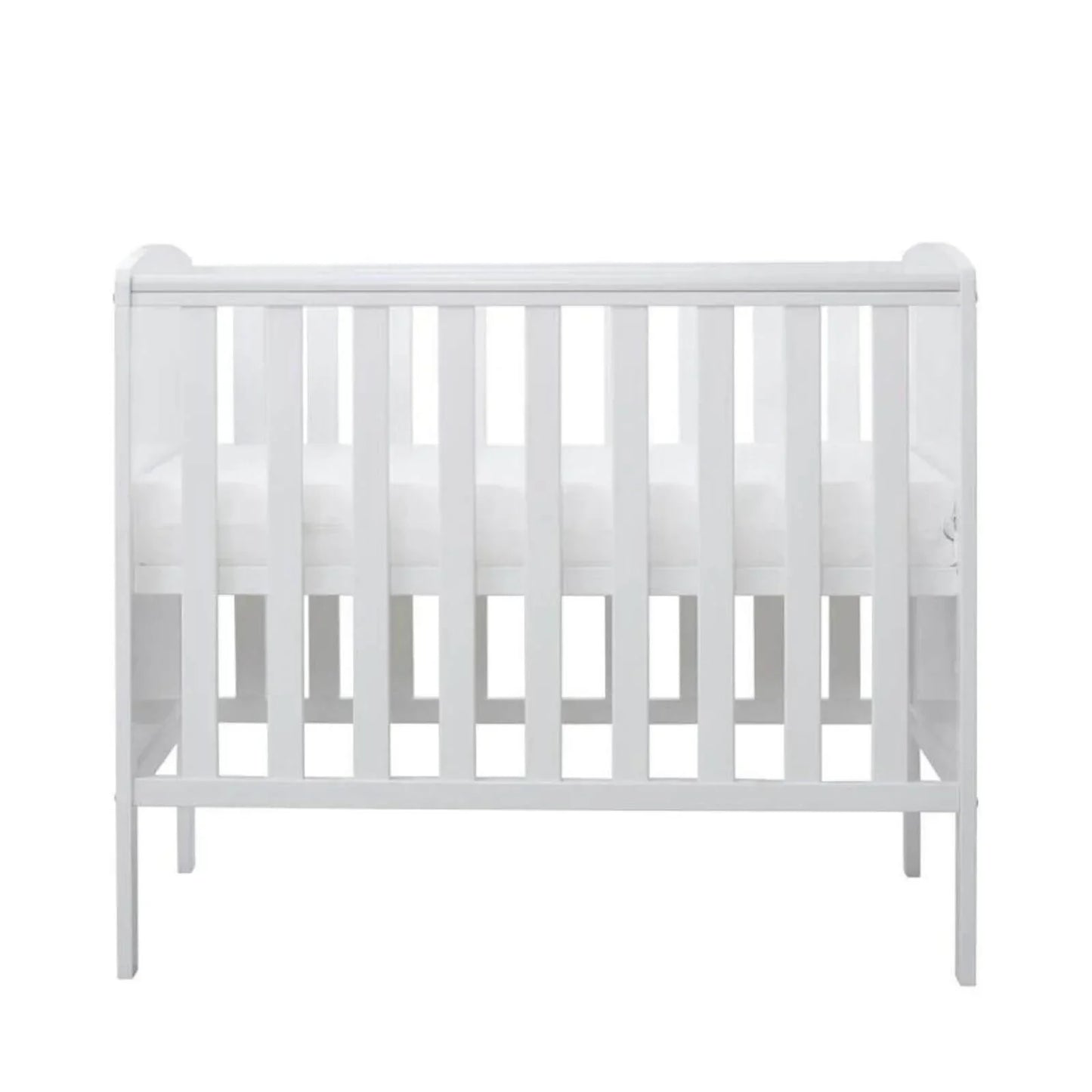 Ickle Bubba Coleby Space Saver Cot White - Premium Pocket Sprung Mattress