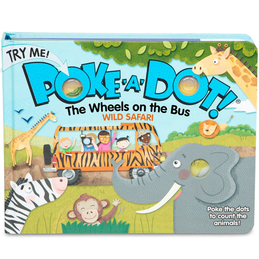 Melissa & Doug Poke-A-Dot Interactive Book, The Wheels on the Bus Wild Safari