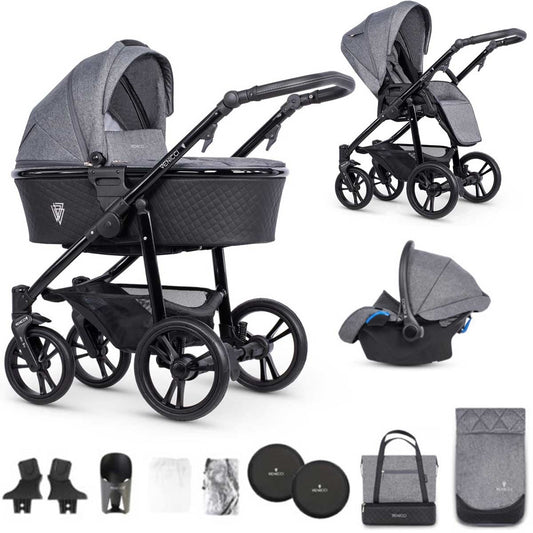 Venicci Shadow 2.0 3-in-1 Travel System, Denim Grey