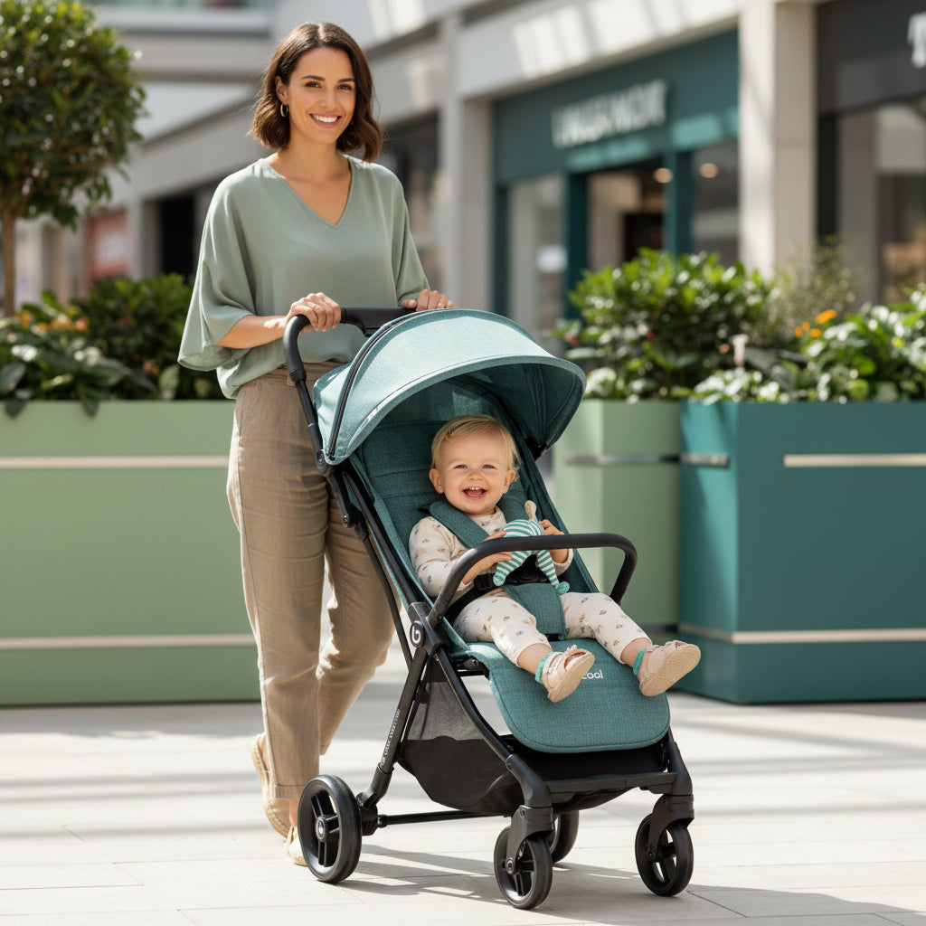 Be Cool Quick Fold Luxe Compact Fold Stroller & Footmuff / Liner 0-22kg, 0-4 years
